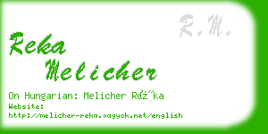 reka melicher business card